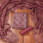 Shimmer Purple Unstitched Suit